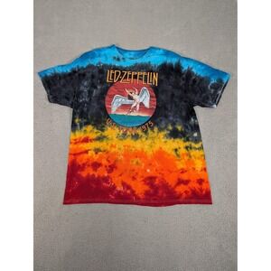 Led Zeppelin Shirt Mens 2XL‎ Tie Dye U.S. Tour 1975 Band Rock Rainbow Graphic